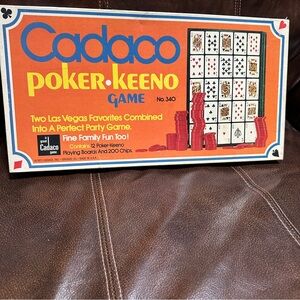 1971‎ POKER-KEENO Board Game Cadaco Complete
